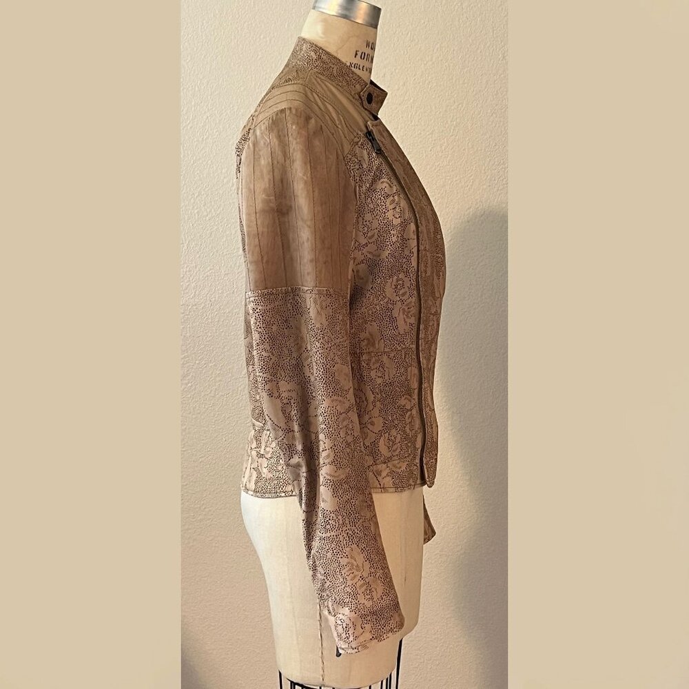 Designer Leather Jacket Tan - Picture 4 of 10